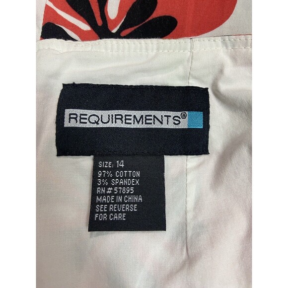 Requirements Mini floral Pencil Skirt Womens Size 14 Tropical Print Classic - Picture 6 of 6